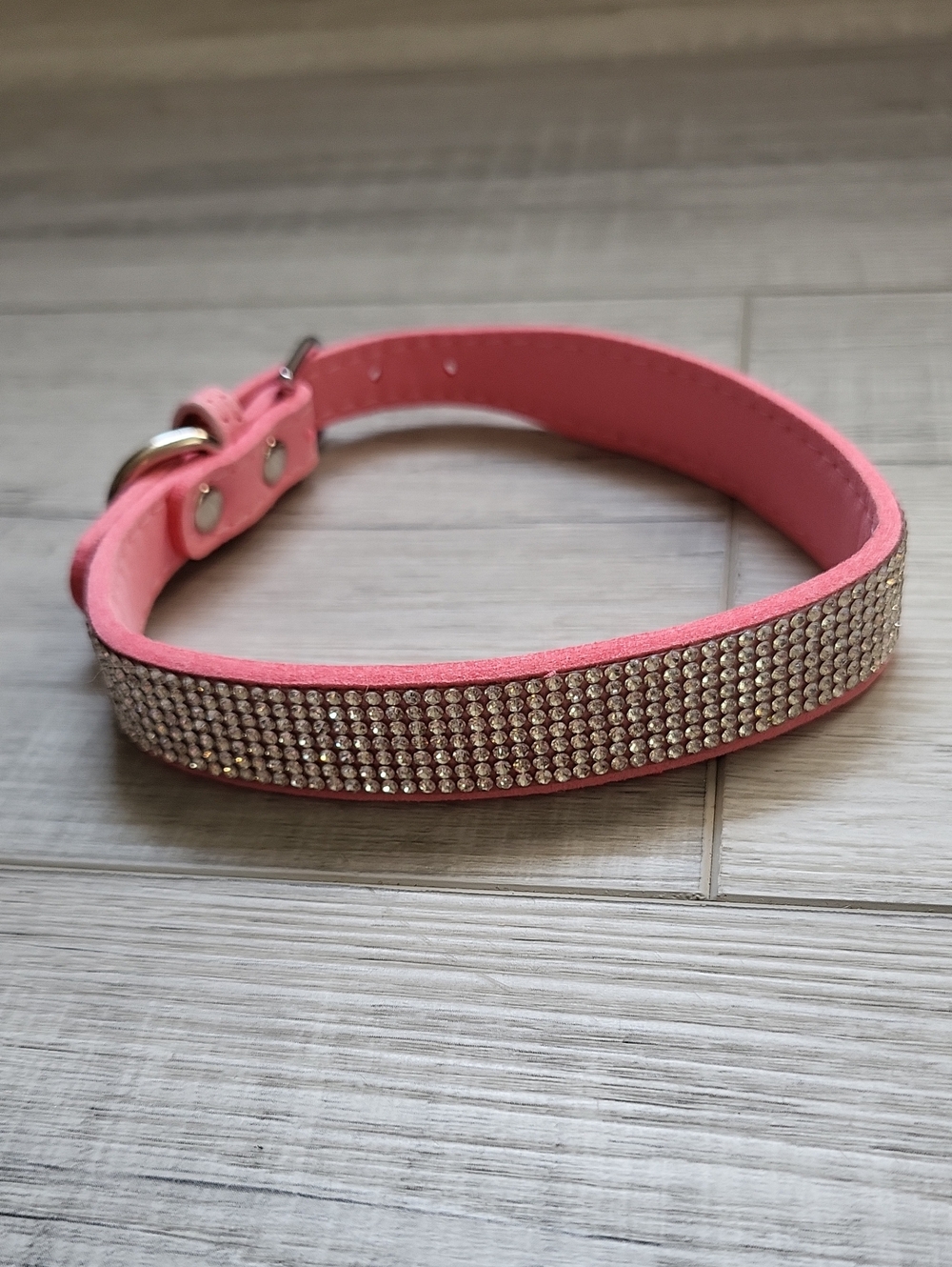 Pink Rhinestone Dog Collar